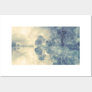 Misty Winter Landscape Posters and Art